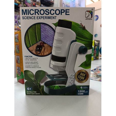 Microscopio portátil 60X – 120X para niños | Ciencia y aprendizaje STEM