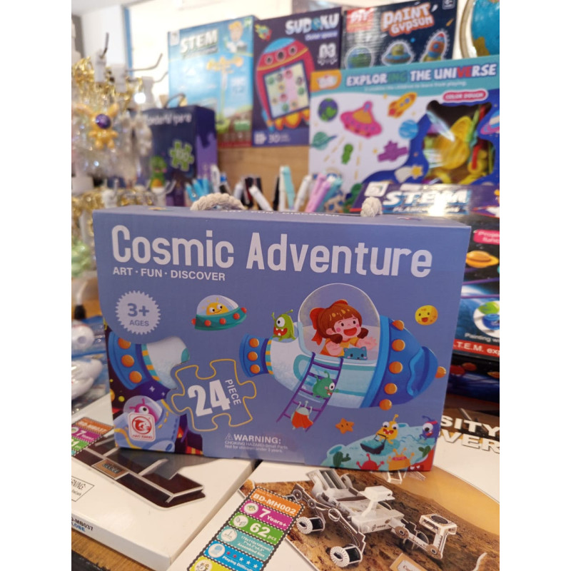 Rompecabezas Cosmic Adventure | Arte Espacial | Juguete STEAM Planetario