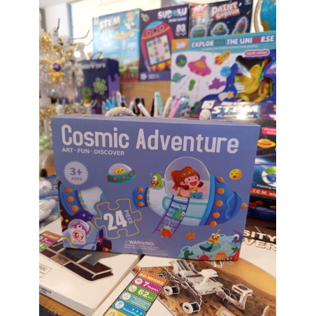 Rompecabezas Cosmic Adventure | Arte Espacial | Juguete STEAM Planetario