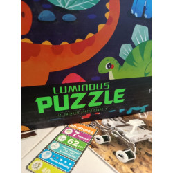 Rompecabezas Dinosaurios Luminiscente 96 Piezas | Brilla en la Oscuridad | Juguetería Ciencia Entretenida