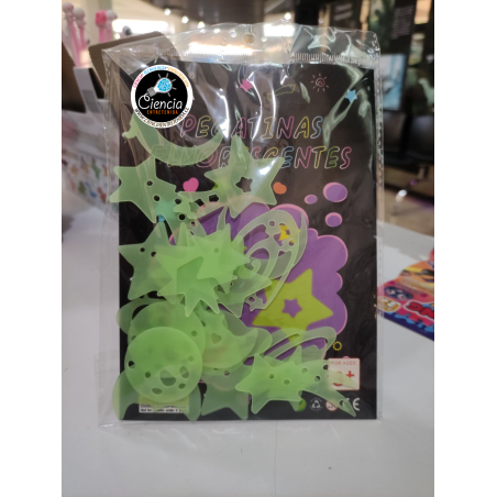 Estrellas Cometas Asteroides Fluorescentes Rosa y Azul| Pack Luminous | Jugueteria Cientifica Ciencia Entretenida