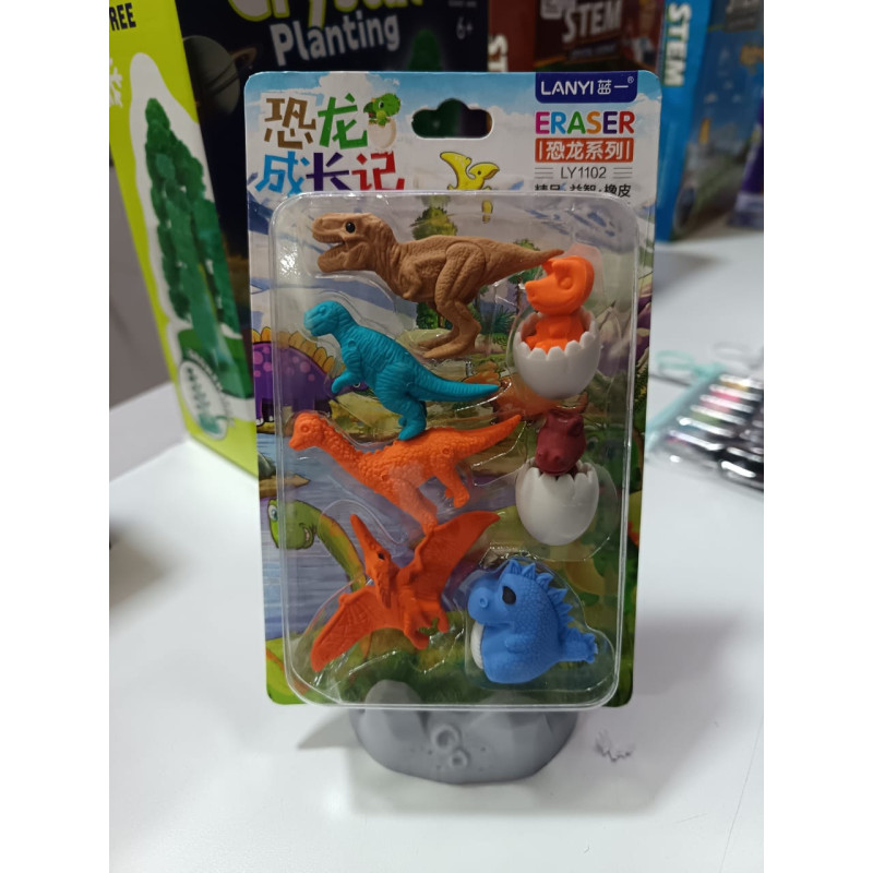 Set de Gomas Dinosaurios | Borradores Divertidos STEM