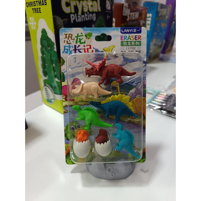 Set de Gomas Dinosaurios | Borradores Divertidos STEM