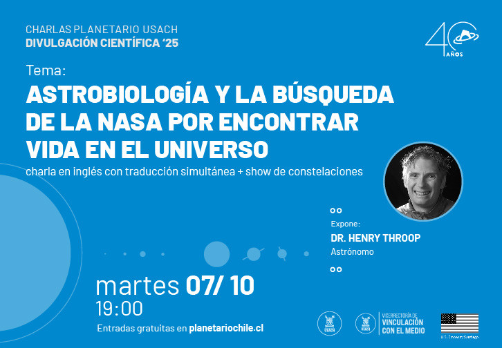 Entradas gratuitas para charla sobre la búsqueda de la NASA por encontrar vida en el Universo