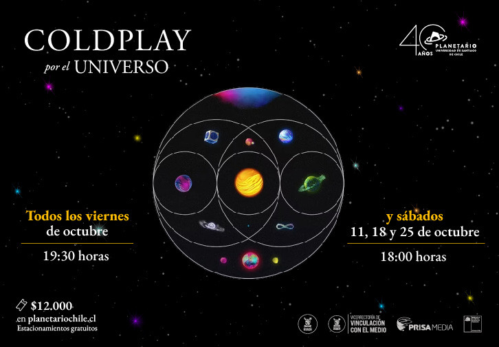 Por éxito de público: Coldplay por el Universo suma nuevas funciones en octubre en Planetario Usach