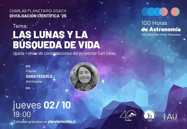 Entradas gratuitas para la charla «Las lunas y la búsqueda de vida», de la astrónoma Sara Federle